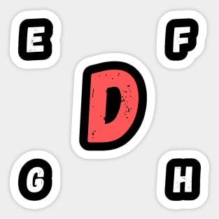 letter D Sticker